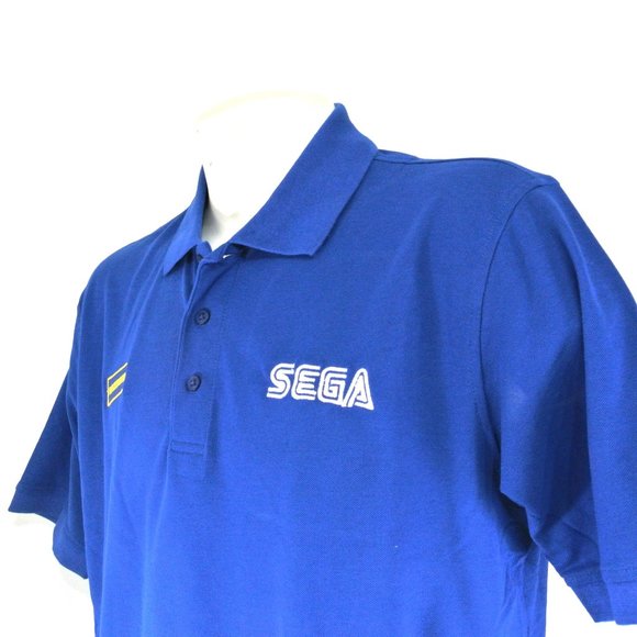 BLOCKBUSTER VIDEO Sega Video Game Vintage Employee Uniform Shirt Blue Size Small - Picture 6 of 14